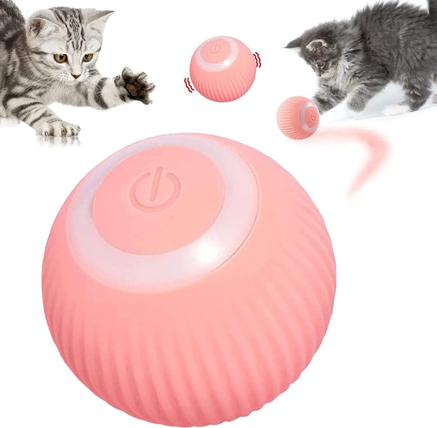 Bola de juguete interactivo para gatos rosa