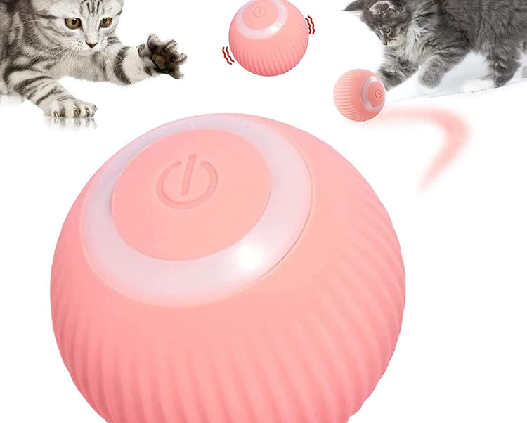 Bola de juguete interactivo para gatos rosa