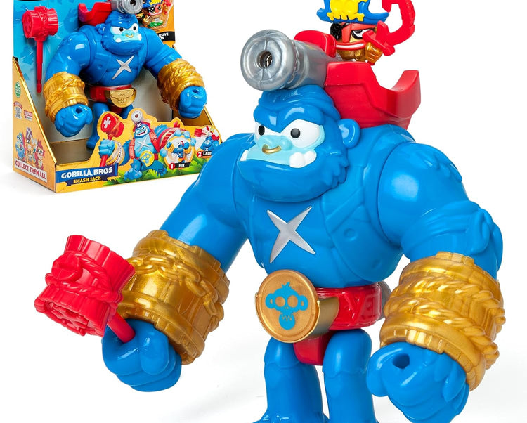 PIRATIX Smash Jack – Gorila articulado Que golpea verticalmente y con un Disparador