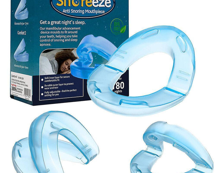 Protector Bucal Antirronquidos – Dispositivo de Avance Mandibular en Silicona de Grado Alimenticio, Unisex, Transparente