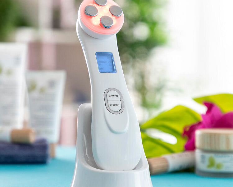 Masajeador Facial con Radiofrecuencia, Fototerapia y Electroestimulación Wace InnovaGoods
